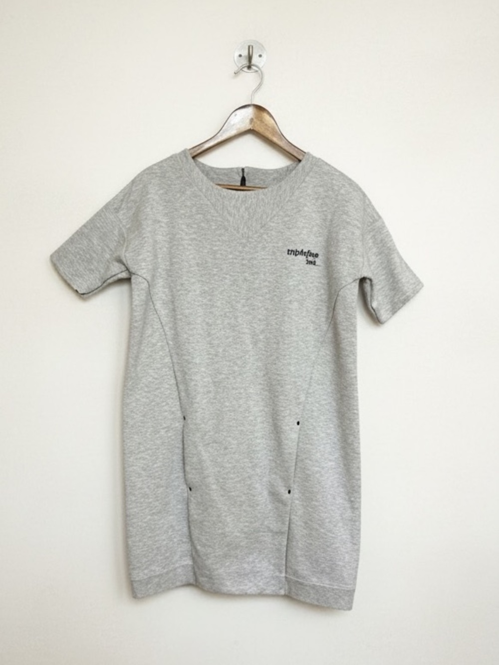 Triple Five Soul NYC Athleisure Sweatshirt Dress - Gray - Size L